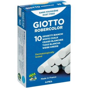 Giz Escolar Plastificado Giotto Branco C/10-079108-55562