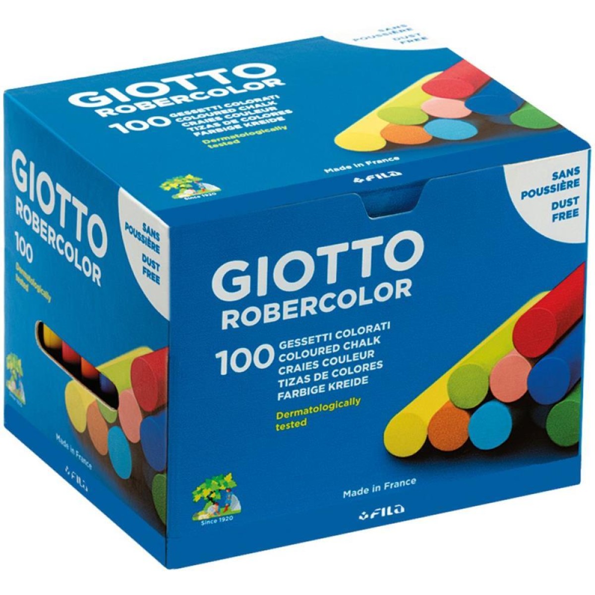 Giz Escolar Plastificado Giotto Colorido C/100-103129-29624