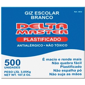 Giz Escolar Branco Master Cx.c/500 Un. Pla-022292-23498