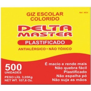 Giz Escolar Cores Master Cx.c/500un. Plast-022293-12374