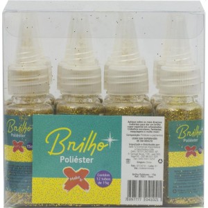 Glitter Poliester Bisnaga 15gr. Ouro-084653-95175