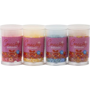 Glitter Poliester Coracao Neon Pote C/2g-085373-40221