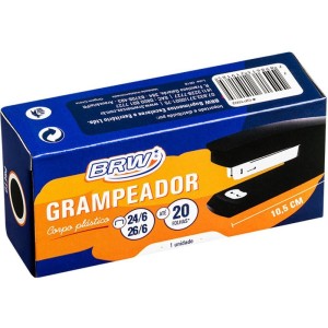 Grampeador Plastico P/20fls. 26/6 10,5cm Preto-096205-59594