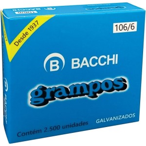 Grampo Para Grampeador 106/6 Galvanizado 2500 Grampos-105681-55020