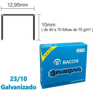 Grampo Para Grampeador 23/10 Galvanizado 1000 Grampos-003377-29199