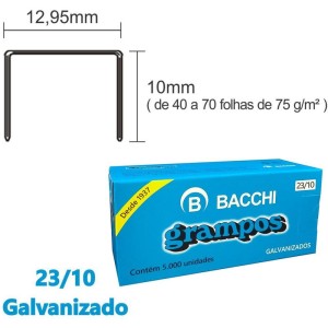 Grampo Para Grampeador 23/10 Galvanizado 5000 Grampos-003378-36159