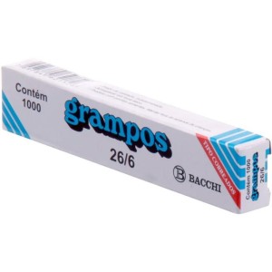 Grampo Para Grampeador 26/6 Cobreado 1000 Grampos-002387-73889