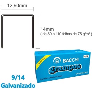 Grampo Para Grampeador 9/14 Galvanizado 5000 Grampos-003385-36397