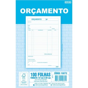 Impresso Administrativo Orcamento 100 Folhas 137x207mm-109510-85268