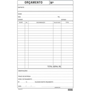 Impresso Administrativo Orcamento 100 Folhas 137x207mm-109510-96470