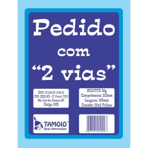 Impresso Talao De Pedido 1/18 2 Vias 25 Folhas-063067-13378