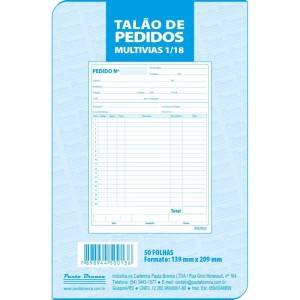 Impresso Talao De Pedido 1/18 2 Vias 50fls.-087191-58975