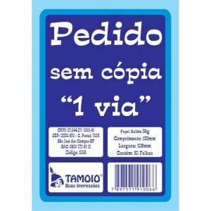 Impresso Talao De Pedido 1/36 1 Via 50 Folhas-056477-52178