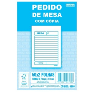 Impresso Talao De Pedido Mesa 2 Vias 50 Folhas-108442-43673