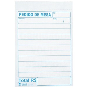 Impresso Talao De Pedido Mesa 2 Vias 50 Folhas Carbono-063064-24758