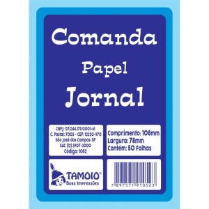 Impresso Talao Comanda Jornal 50f.80mmx110mm-016203-28202