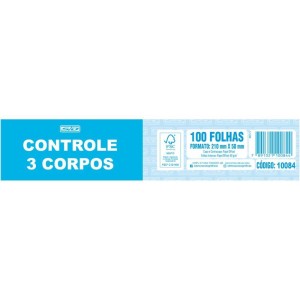 Impresso Talao Controle 3 Corpos 100f. 5x21-109514-22398