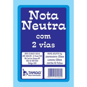 Impresso Talao Nota Neutra 1/32 25x02fls.2via-063071-66989