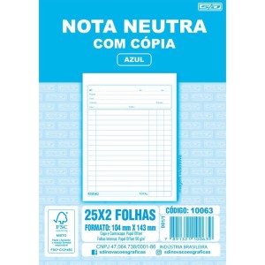 Impresso Talao Nota Neutra 1/36 25x2 104x146-109518-89981