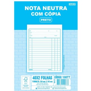 Impresso Talao Nota Neutra 1/36 40x2 104x143-108443-28985