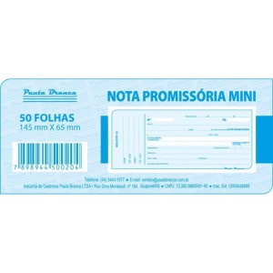 Impresso Talao Nota Promis.mini 50f.65x145-087198-99772