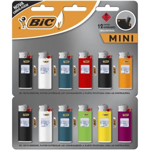 Isqueiro Descartavel Bic Mini A Gas Cartela C/12und-033238-30021