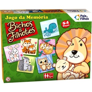 Jogo Da Memoria Bichos E Filhotes 54 Pecas-083723-24088