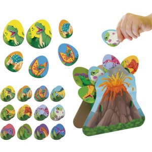 Jogo Da Memoria Dinossauros Vulcao 3d 24pcs-107360-12385