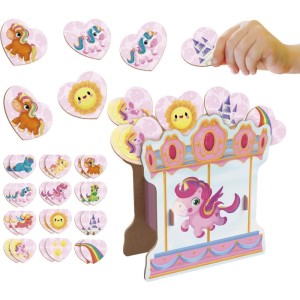 Jogo Da Memoria Unicornios Carrossel 3d 24 Pcs-107359-82178