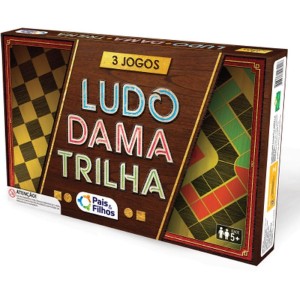 Jogo De Tabuleiro 3 Jogos Ludo/dama E Trilha-031588-33221