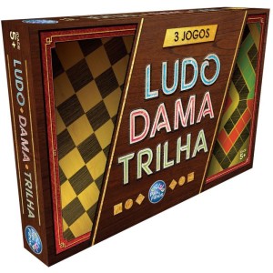 Jogo De Tabuleiro 3 Jogos Ludo/dama E Trilha-031588-60328