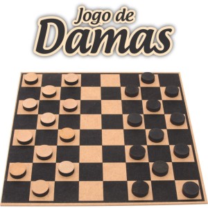 Jogo De Tabuleiro Damas Tradicional Em Madeira-094510-58142