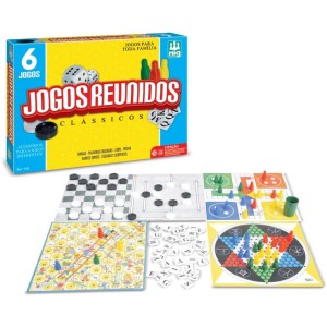 Jogo De Tabuleiro Super Jogos Reunidos 6em1-086958-76588