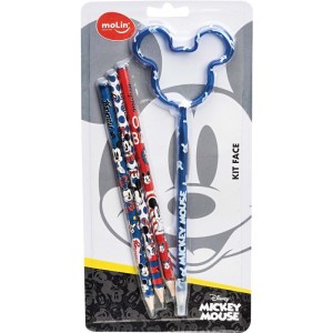 Kit Escolar Mickey 3lapis + 1caneta-081709-75709