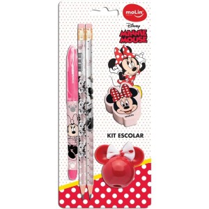 Kit Escolar Minnie 1can+2lap+1borr+1apont-067123-45709