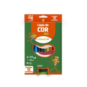 Lapis De Cor Jumbo Leo E Leo 12cores Big 15cm-089286-60607