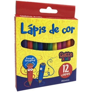 Lapis De Cor Sextavado 12 Cores Curto-102806-49149