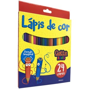 Lapis De Cor Sextavado 24 Cores