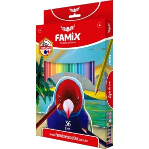 Lapis De Cor Sextavado 36 Cores