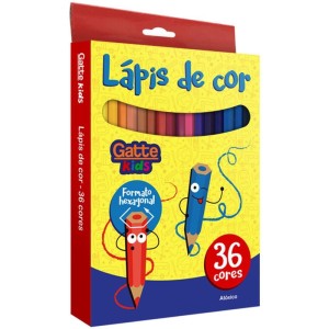 Lapis De Cor Sextavado 36 Cores