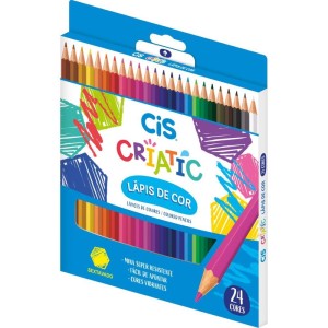 Lapis De Cor Sextavado Cis Criatic 24 Cores-088115-44855