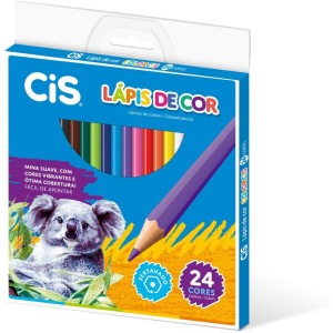 Lapis De Cor Sextavado Cis Plastic 24 Cores-066594-22921