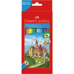 Lapis De Cor Sextavado Ecolapis 12 Cores S/kit