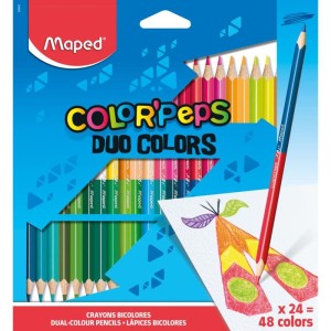 Lapis De Cor Triangular Color Peps Duo 24lapis 48cores