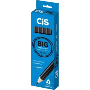 Lapis Preto Jumbo Cis Hb N.2 Preto Plastic Big-101918-68673