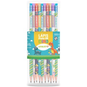 Lapis Preto Redondo Decorado Dino Hb C/borracha (s)-099777-31830