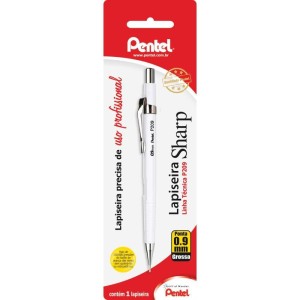 Lapiseira 0.9mm Pentel Branca-062754-54517