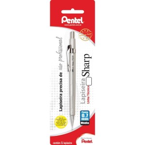 Lapiseira 0.9mm Pentel Prata-062755-21696