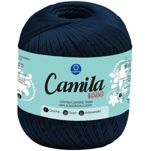 Linha Para Croche Camila 00150 Azul Marinho-105447-56457