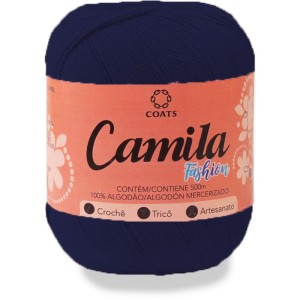 Linha Para Croche Camila Fashion 00150 Azul Marinho-105465-65578